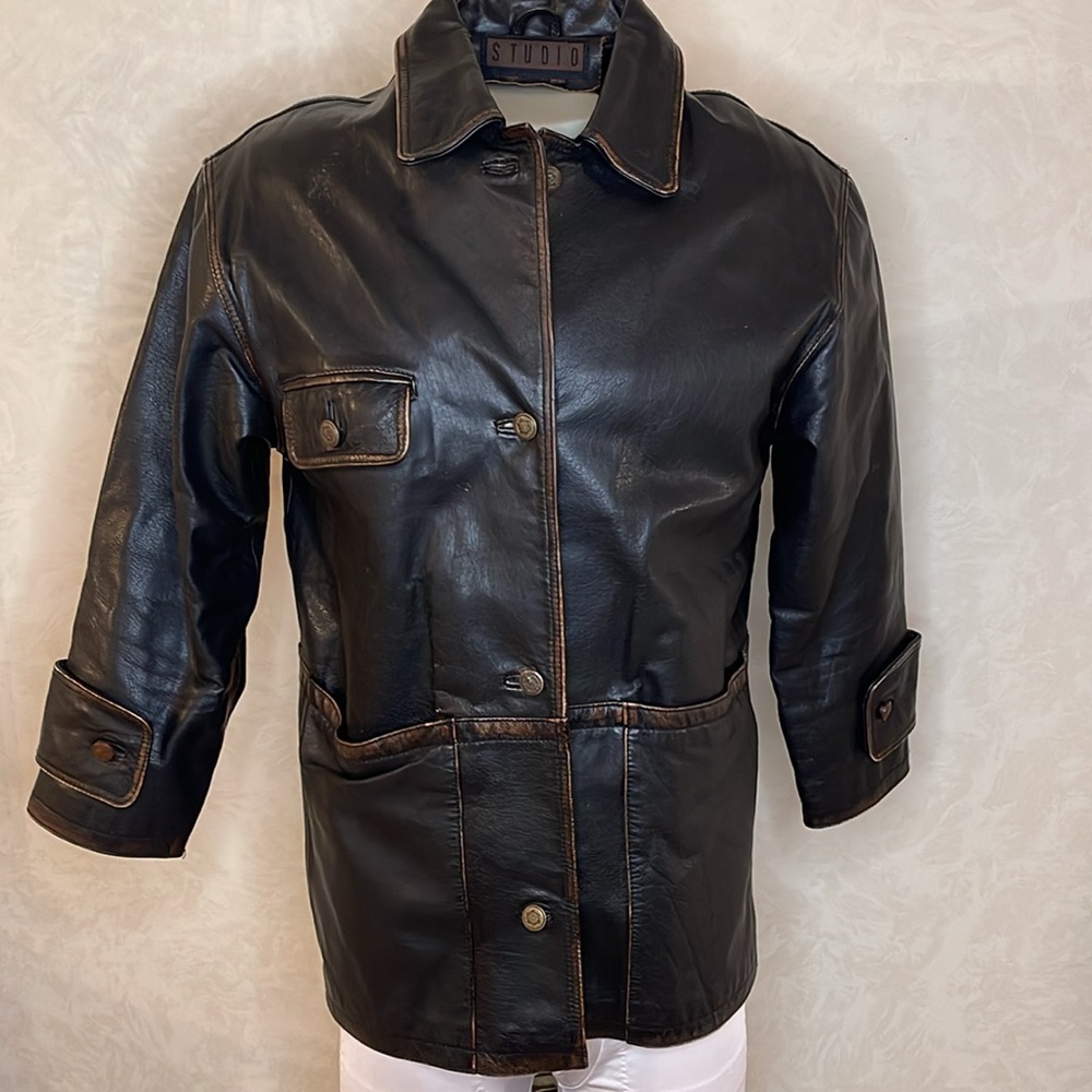 Studio Siena leather coat